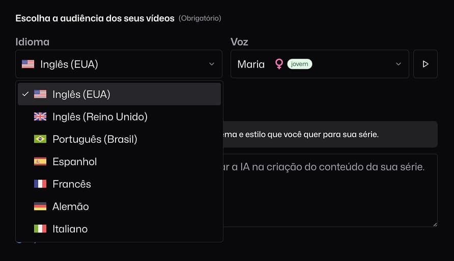 Step 2: Choose your voice and audience